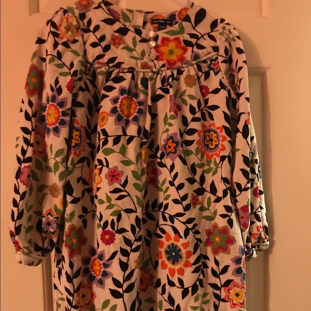 Floral, soft corduroy